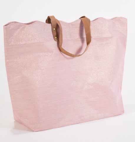 Shimmer scallop tote in rose gold - Sweet as Jelly