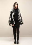 Floral Embossed Shawl Vest (Black/White) - Sweet as Jelly