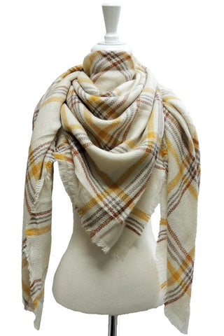 Yellow & Grey Blanket Scarf - Sweet as Jelly