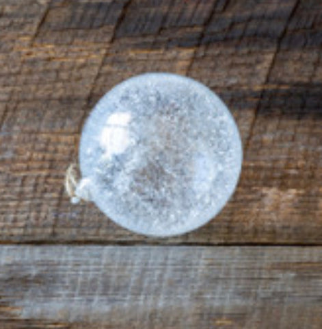 Frosted Glass Ball Ornament