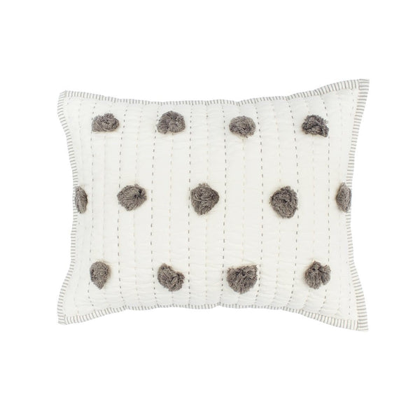 Pom Pom Pillow in Charcoal - Sweet as Jelly
