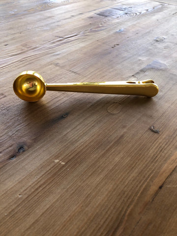 Coffee Scoop/Coffee Bag Clip - Gold